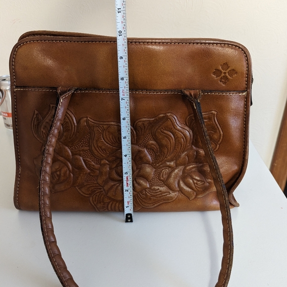 Patricia Nash large Paris satchel, tooled leather - Picture 3 of 16